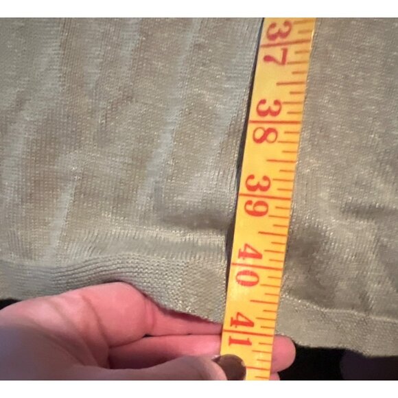 J. Jill Linen Blend Long Duster Elbow Sleeve Sage Green Cardigan NWT Medium - Picture 3 of 8